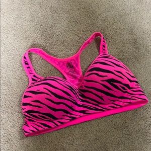 Pink Yoga Push Up Bra